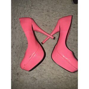 Deb High Heels Size 6 fluorescent pink